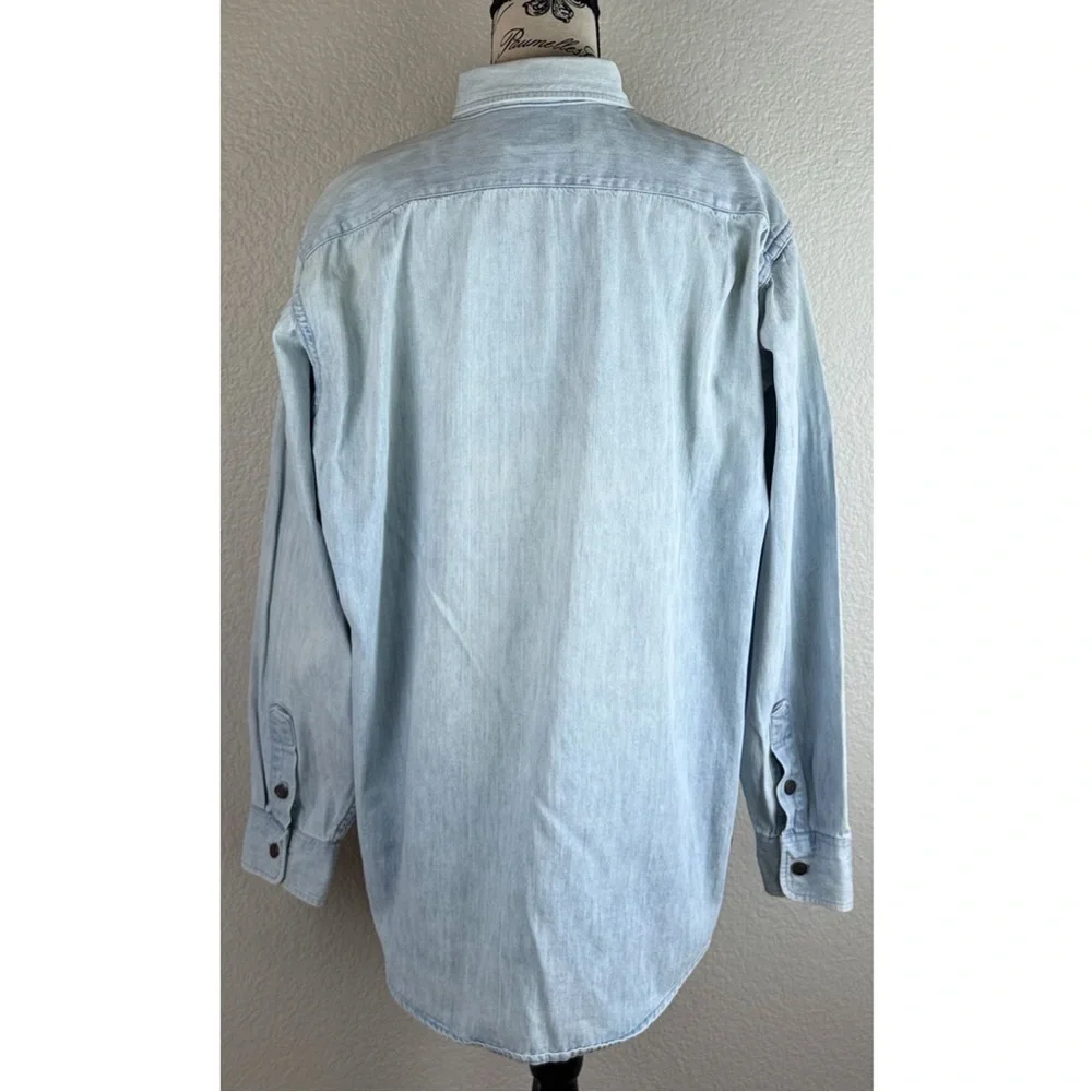 J Crew Vintage ‘Outfitters’ 80s 90s Men’s Chambray Button Down Shirt, size XL